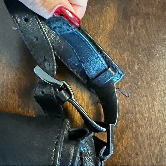 Alice + Olivia Large Leather Black Messenger Style Purse Bag - Picture 2 of 13